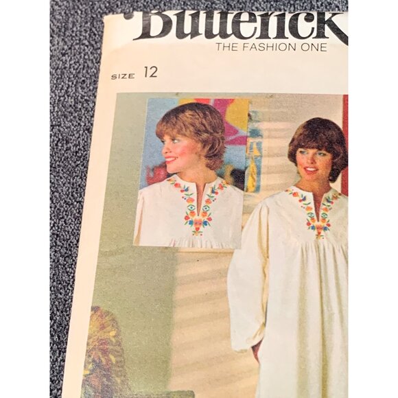 Butterick Misses Caftan Dress with Iron on Transfer Sewing Pattern sz 12 4560 - - Picture 2 of 3